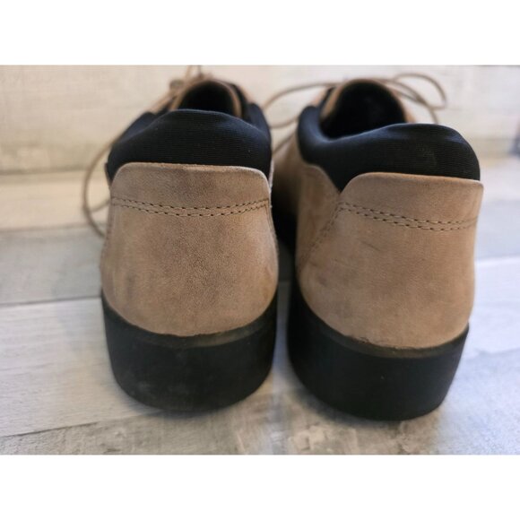 Clarks Mens Tan Leather Lace-Up Shoes With Black Trim & Rubber Sole 8.5 - Picture 6 of 7